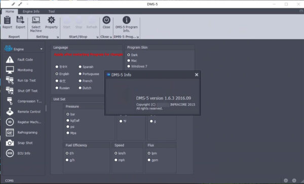 doosan obd diagnostic tool uvim fault scanner ddt scr dpf dcu eci fault detection