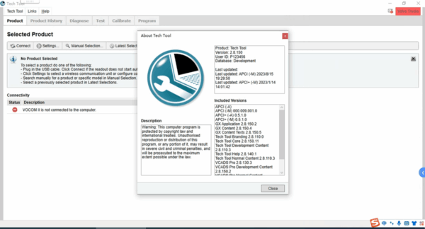 88894000 v2.8 vodia v5.2.50 for volvo communication unit vocom ii technical tool interface truck excavator bus yacht diagnostic