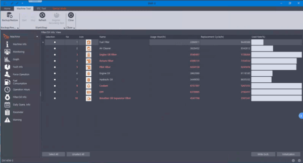 doosan software doosan excavator / wheel loader monitoring program dms 5 v3.1.8 special mode