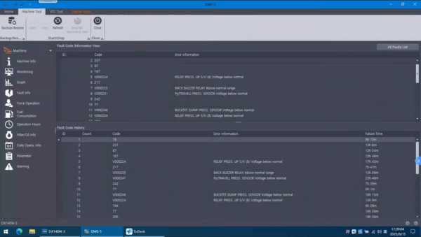 doosan software doosan excavator / wheel loader monitoring program dms 5 v3.1.8 special mode