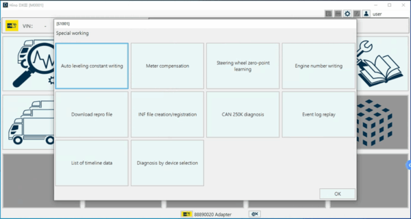 hino software 09993 e9070 hino diagnostic for failure diagnosis data calibration of kobelco excavator hino engine truck data link