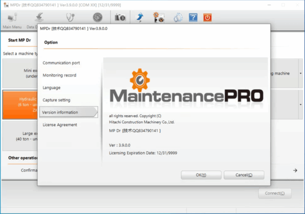 hitachi software for hitachi mpdr3.9 for hitachi ex zax 60 70 120 200 210 350 470 excavator engine fault detector diagnostic