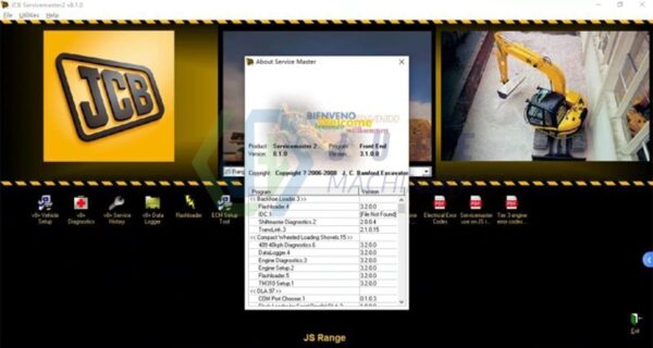 jcb diagnostic software service master 4 (23.27.7) for excavators and trucks