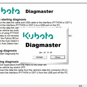 kubota software 2021 kubota takeuchi diagmaster v21.11.01 diagnostic software