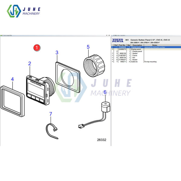 new volvo penta display monitor parts 21846926 instrument panel