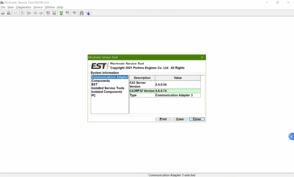 perkins est 2021b software for perkins diagnostic tool 27610402 communication adapter heavy duty excavator