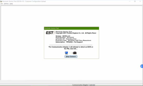 perkins est 2021b software for perkins diagnostic tool 27610402 communication adapter heavy duty excavator