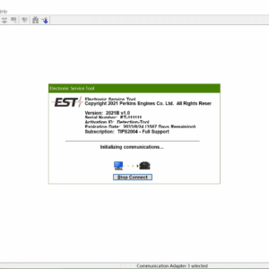perkins est 2021b software for perkins diagnostic tool 27610402 communication adapter heavy duty excavator