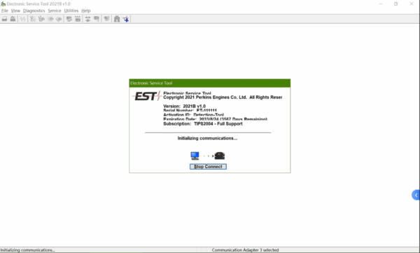 perkins est 2021b software for perkins diagnostic tool 27610402 communication adapter heavy duty excavator