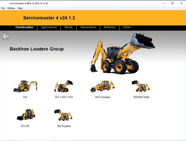 v24.1.3 jcb agricultural equipment diagnostic tool (dla) diagnostic kit