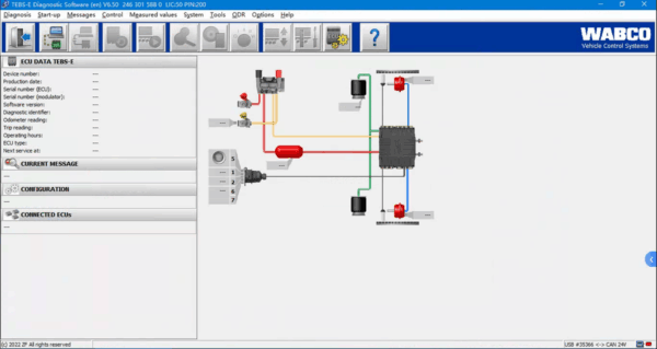 wabco diagnostic programming software for wabco diagnostic kit (wdi) wabco interface heavy duty truck scanner
