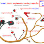 wiring harness for isuzu 4hk1 6hk1 engine start testing cable high quality cable for isuzu excavator computer board engin start