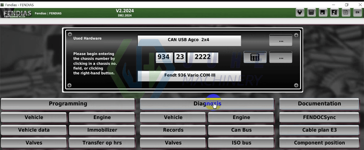 Latest FENDT Fendias software 2024 supports AGCO Canbus tool Nuevo software 2024 version latest FENDT Fendias
