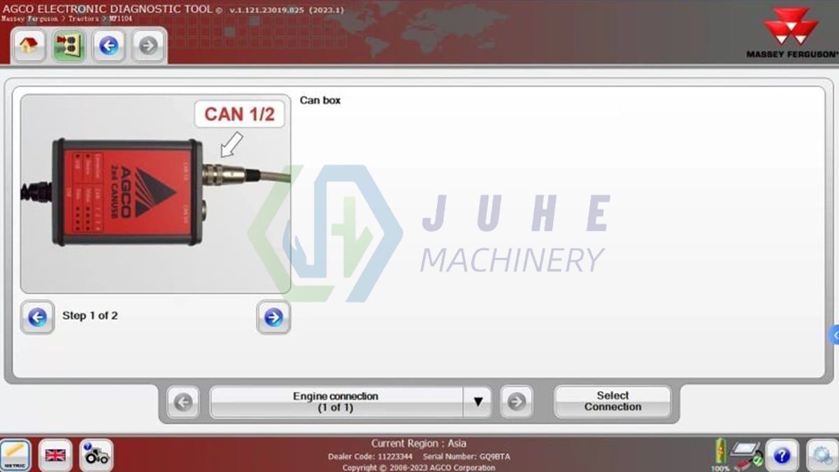AGCO diagnostic interface